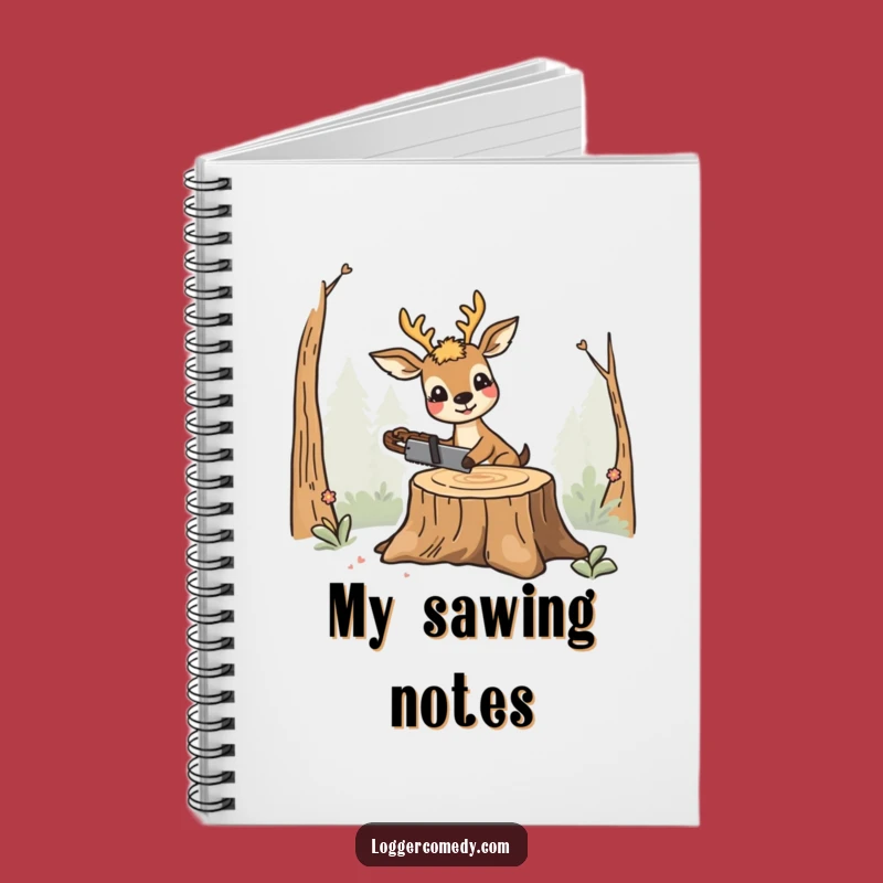 Funny Smiling Deer Saw Notebook - Plan Your Projects with Humor!