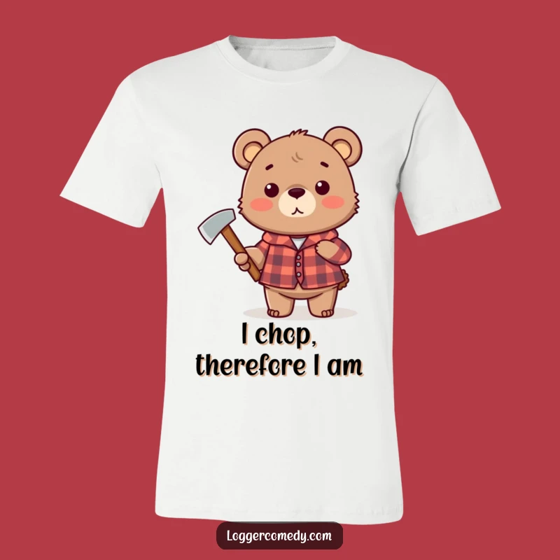 Funny Plaid Bear Axe T-Shirt - Roaringly Humorous Gift for Hikers!